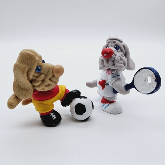 GANZ BROS | vintage 1985 80s Wrinkles sports soccer tennis figures figurines - Picture 1 of 10